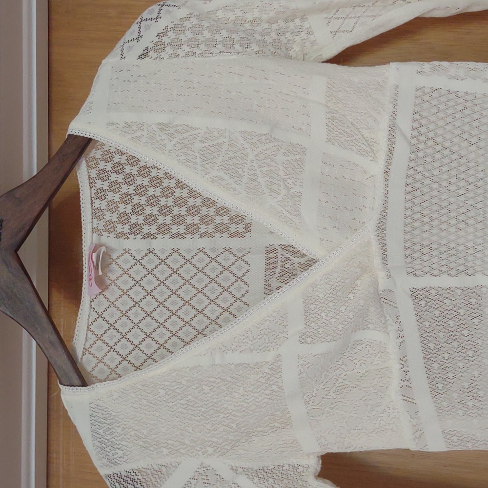 Patchwork Lace Bell Sleeve Top - Picture 2 of 6